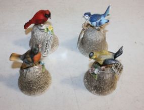 Set of 4 Towle Porcelain Bird Bells