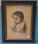 Print of Pouting Baby Dated 1885 by E. Patrick 19