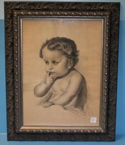 Print of Pouting Baby Dated 1885 by E. Patrick 19