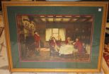 Print of Hunters having Breakfast signed 44