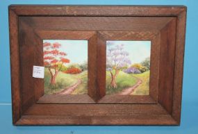 Two Small Oil Paintings by Shirley Sanders