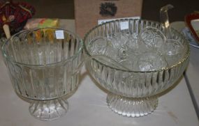 Glass Pudding Dessert Bowl and Glass Punch Bowl