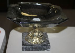 Vintage Glass Ashtray on Stand 8