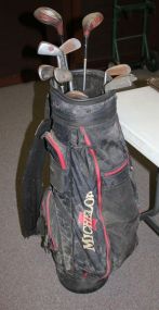 Golf Bag and Wilson Clubs