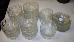 10 Saucers and 18 Glass Bowls (France)