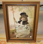 Jan Von Beers-London Print of Bo Deep in Vintage Frame