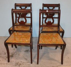 Set of 4 Mahogany Lyre Back Chairs 33