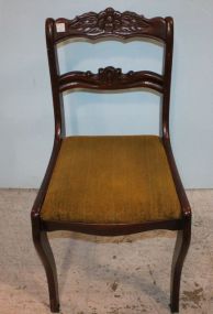Mahogany Rose Carved Back Chair 33