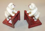 Reproduction Pair of Cast Iron Bulldog Bookends