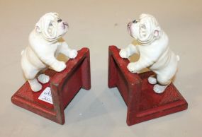 Reproduction Pair of Cast Iron Bulldog Bookends