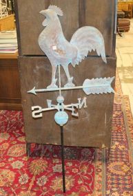 Reproduction Unpolished Copper Rooster Weathervane