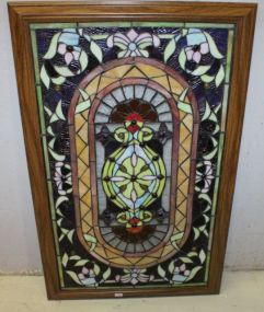 Mulit Colored Stained Glass Window with Jewels