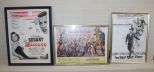 Framed Movie Advertisements Prints The West Point Story, Alexander the Great, and Sirocco.
