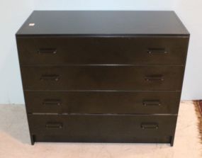 Four Drawer Chest of Drawers Painted Black