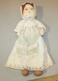 Cloth Doll with Stitched Face