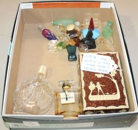 Vintage Guerlain Bottle in Original Box and Miniature Perfumes