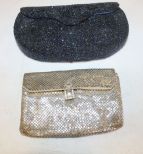 Whiting and Davis Mesh Handbag and Blue Evening Handbag