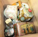 Box Lot of Vintage Tins