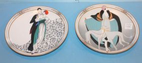 Two Flapper Girl Plates