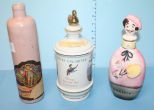 Three Whiskey Decanters Cabin Still (home made Bourbon) duck finial 11