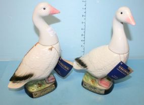 Two Regal China Beam Snow Goose Decanters 12