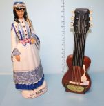 Guitar Bottle and Ouzo Melaxa Bottle