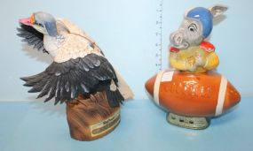 Beam 1972 Porcelain Donkey in Helmet on Football and Ski Country Limited Edition Porcelain King Eider Duck