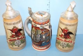 Three Steins Limited Edition Amheuser Bush Tavern Stein 10