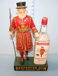 Kobrand Corporation N.Y. Beefeater Gin Bottle Display On Paper Mache Figural Stand