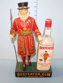 Kobrand Corporation N.Y. Beefeater Gin Bottle Display On Paper Mache Figural Stand