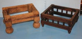 Two Antique Footstool Bases