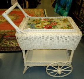 Wicker Tea Cart