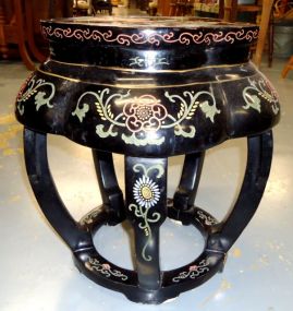 Black Lacquer Oriental Plant Stand