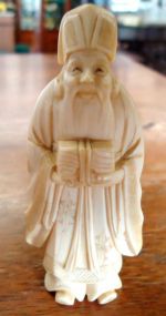 Japanese Ivory Scholar Figure
