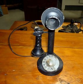 Black Toy Candlestick Phone