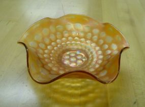 Carnival Glass Ruffled Rim Bowl