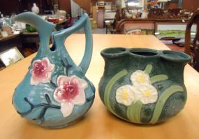 Two Reproduction Roseville Vases