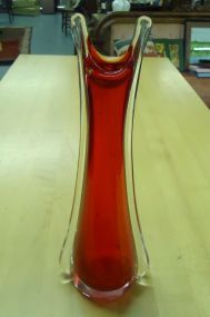 Red Artglass Vase