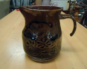 Brown Pottery Pitcher