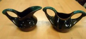 Glazed Pottery Sugar & Creamer