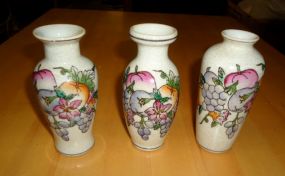 Miniature Vases with Fruit Design