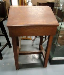 Oak Slant Top Desk