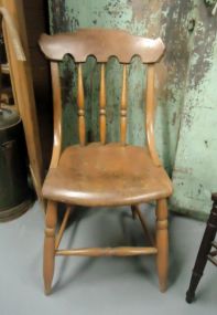 Early Plank Seat Wood Chair