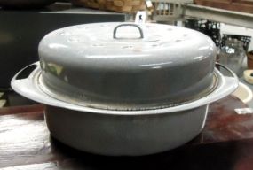 Grey Porcelain Roasting Pan