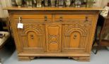 Feudal Oak Carved Sideboard