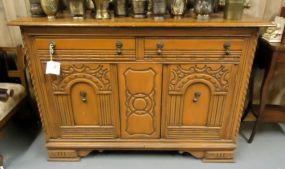 Feudal Oak Carved Sideboard