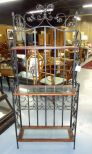 Wrought Iron Baker's Rack with Wine Bottle Holders