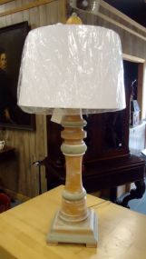 Wood Base Lamp