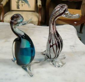 Pair of Art Glass Ducks