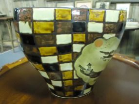 Brown & Beige Odd Shaped Vase